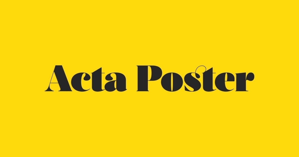 Font Acta Poster
