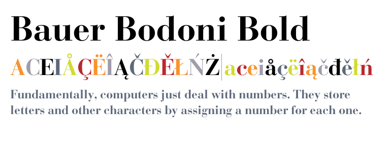 Font Bauer Bodoni Std