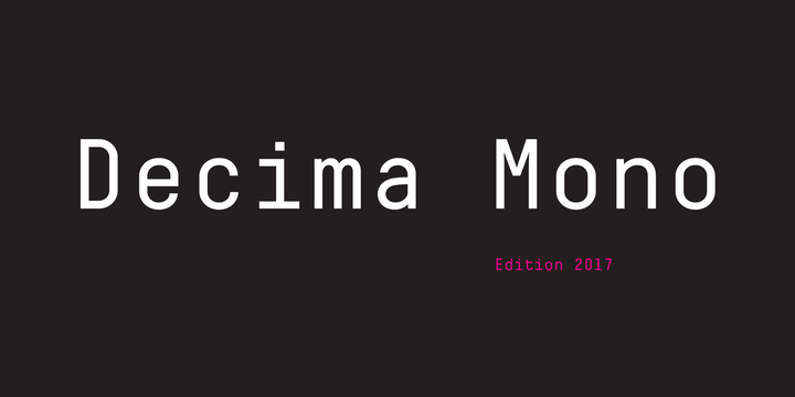 Font Decima Mono X