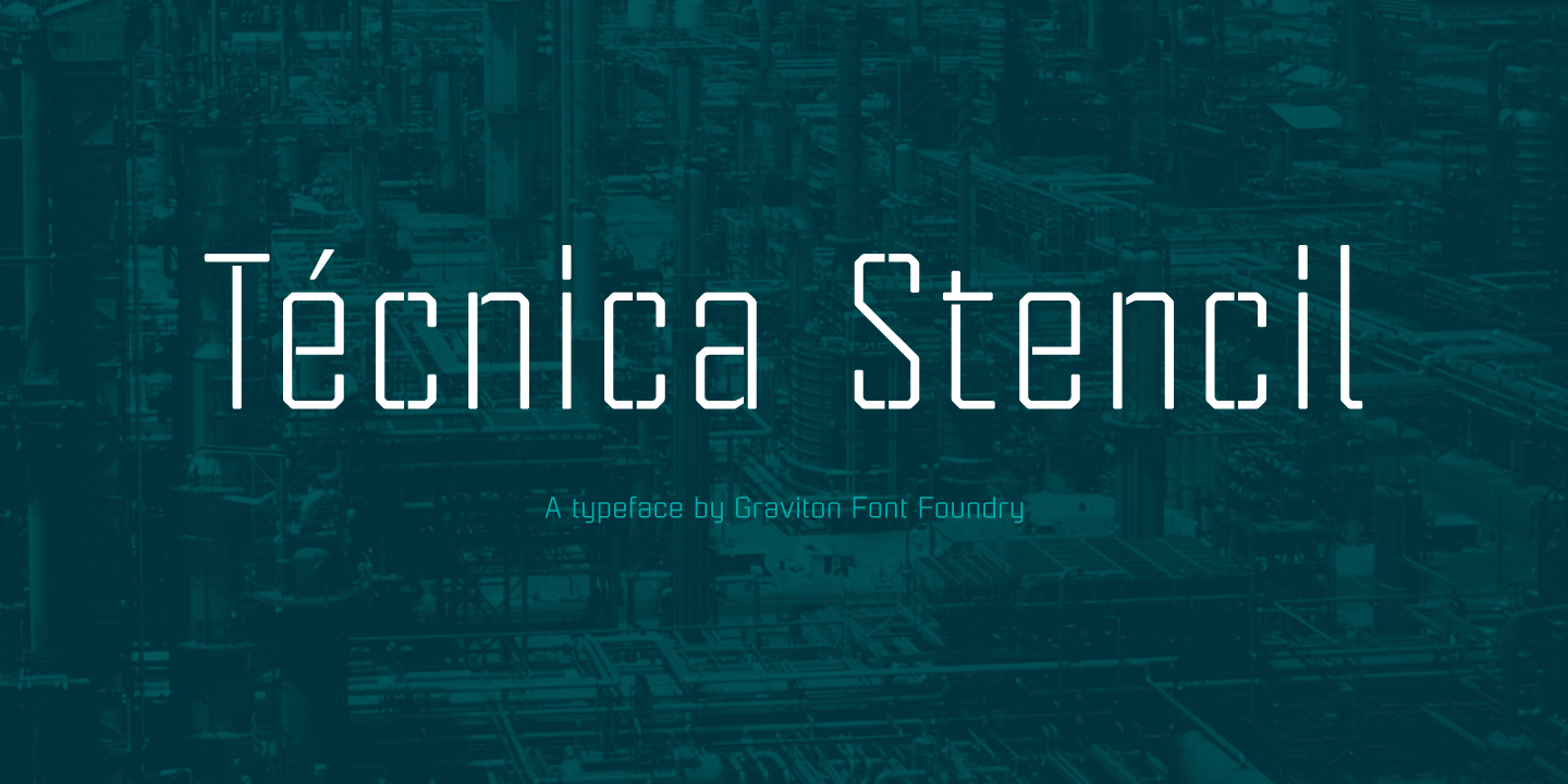Font Tecnica Stencil