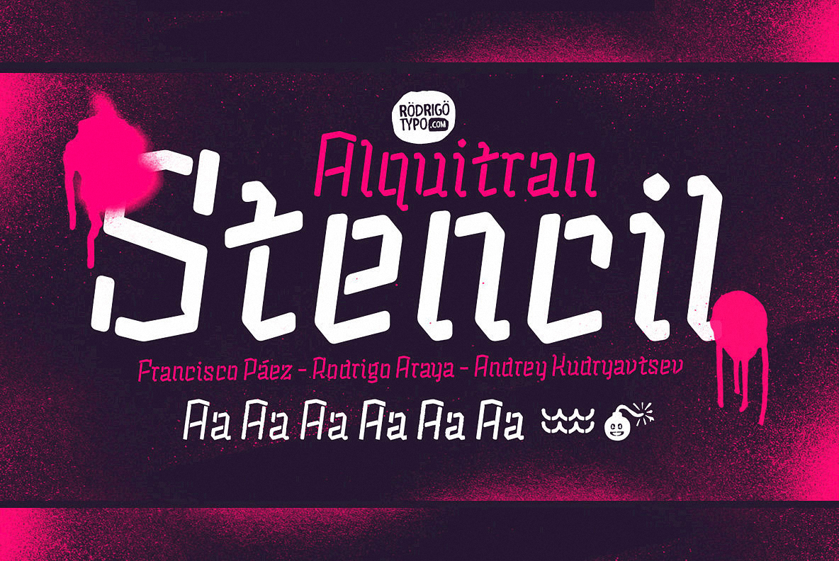 Font Alquitran Stencil