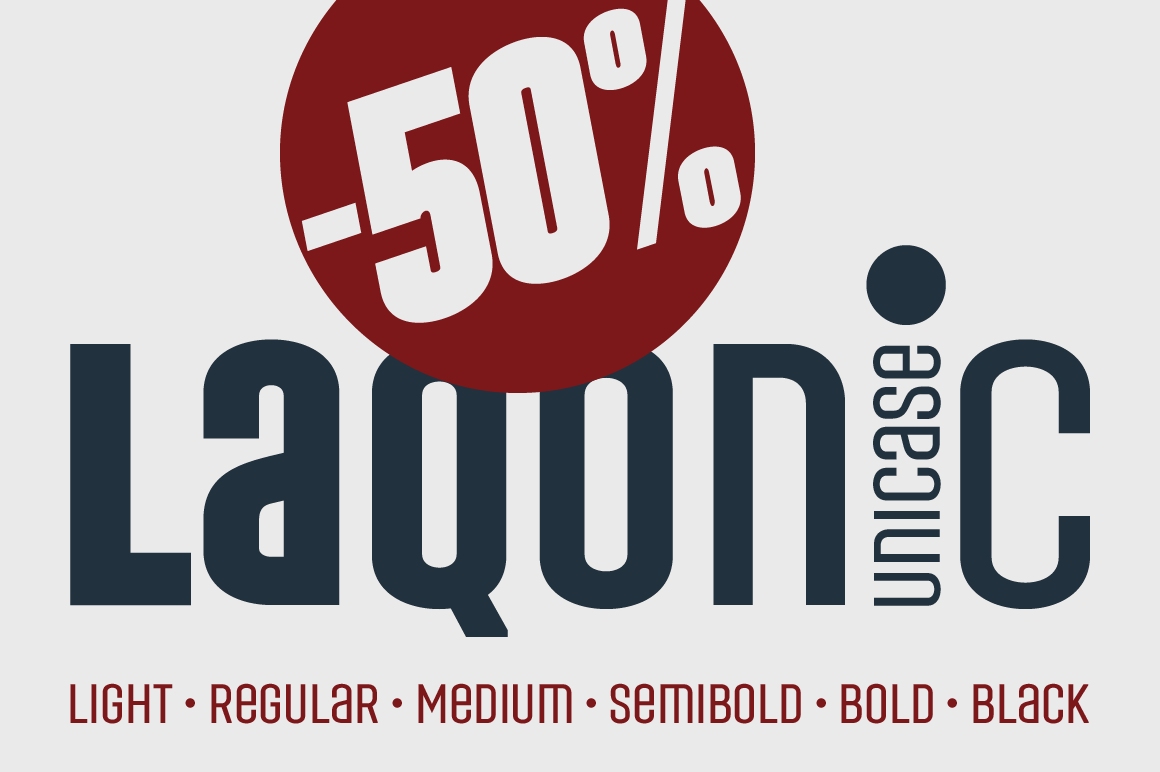 Font Laqonic 4F Unicase