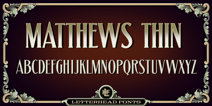 Font LHF Matthews Thin