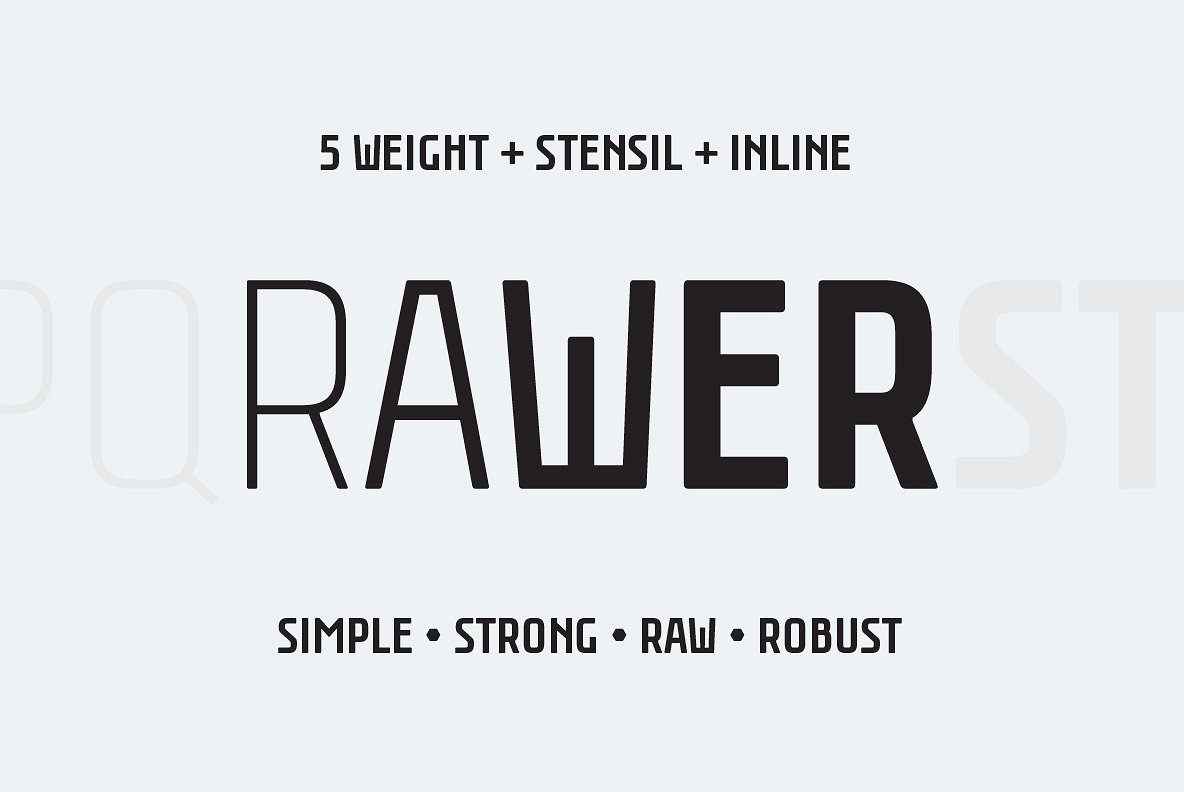 Font Rawer Condensed