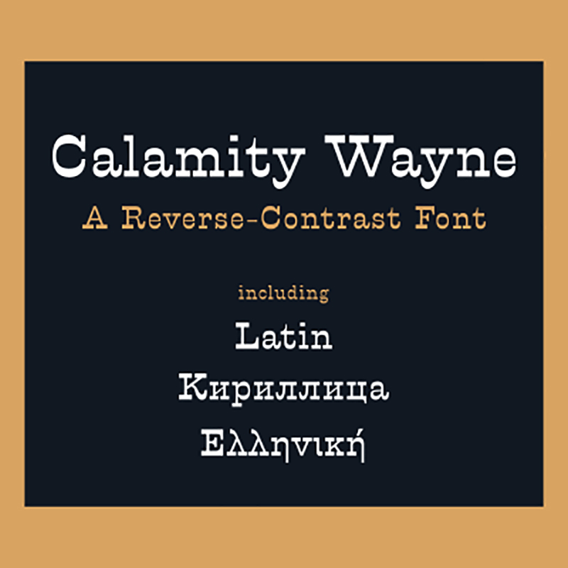 Font Calamity Wayne