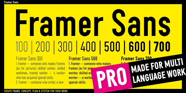 Font Framer Sans