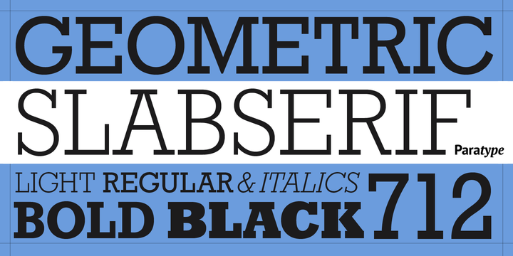 Font Geometric Slabserif 712