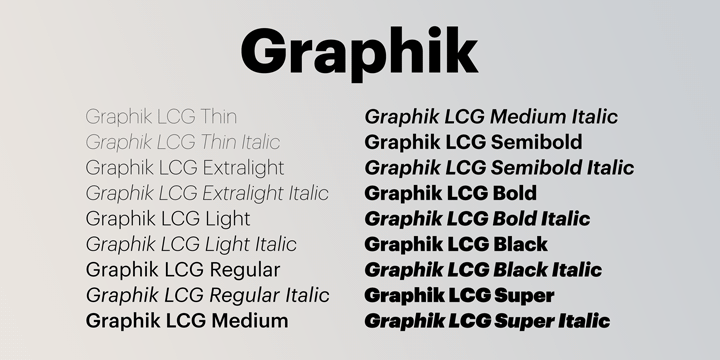 Font Graphik LCG