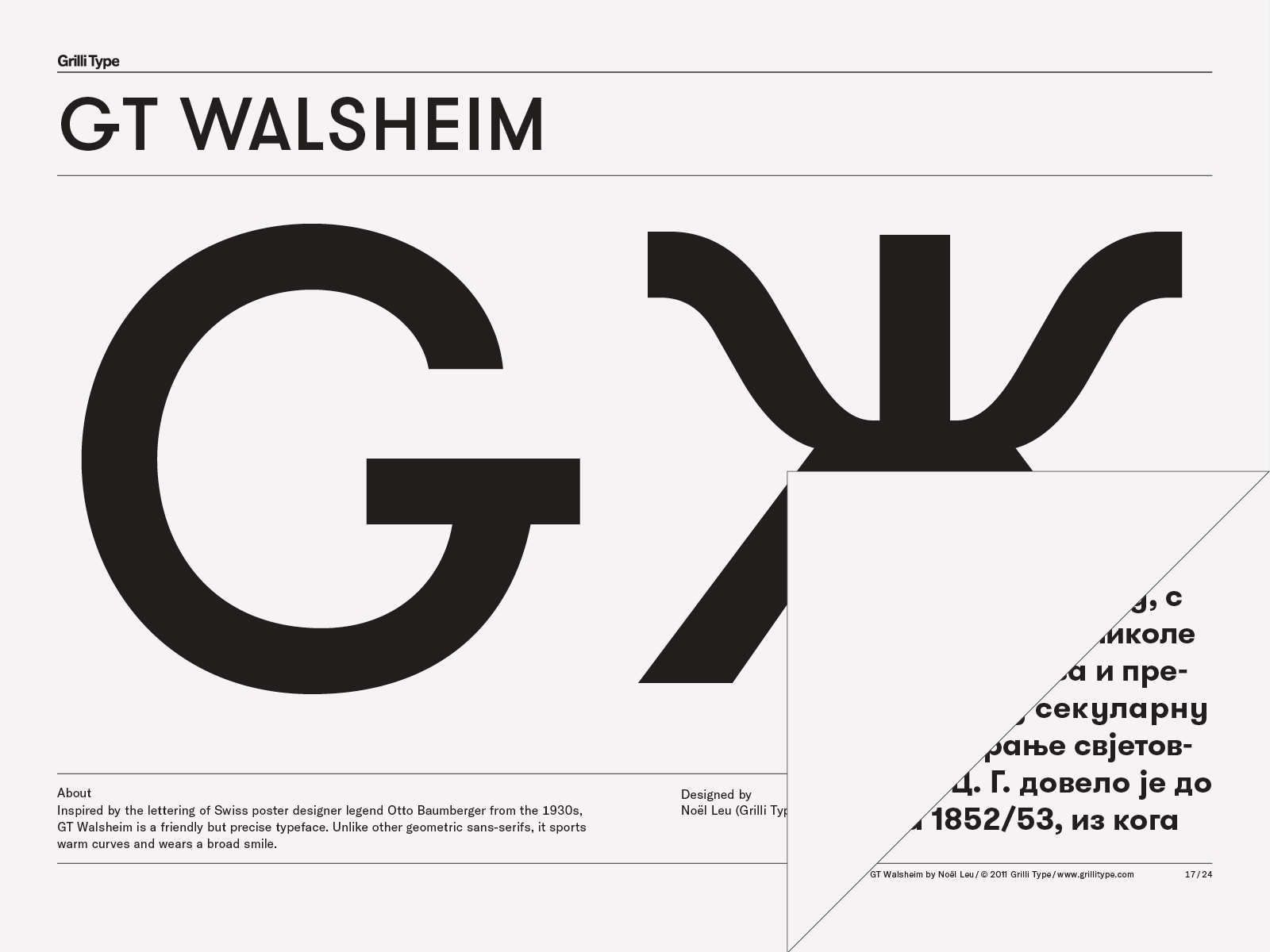 Font GT Walsheim Pro