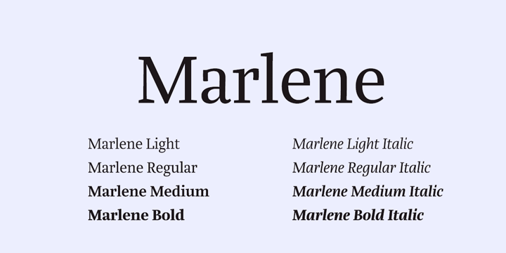 Font Marlene