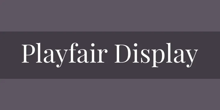 Font Playfair Display