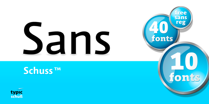 Font Schuss Sans PCG