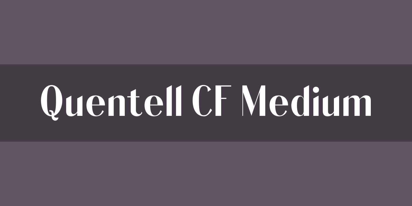 Font QUENTELL CF