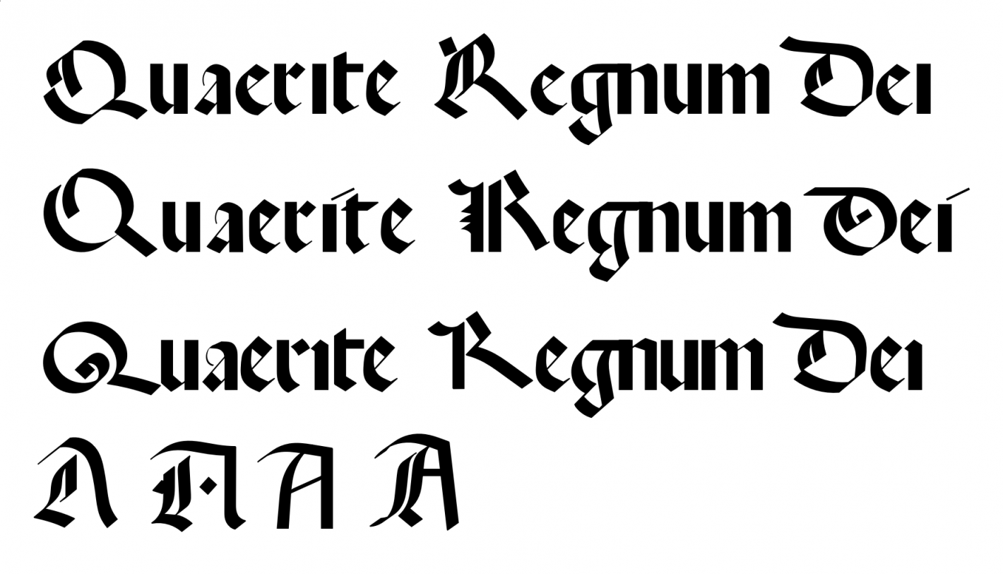 Font QUAERITE REGNUM DEI