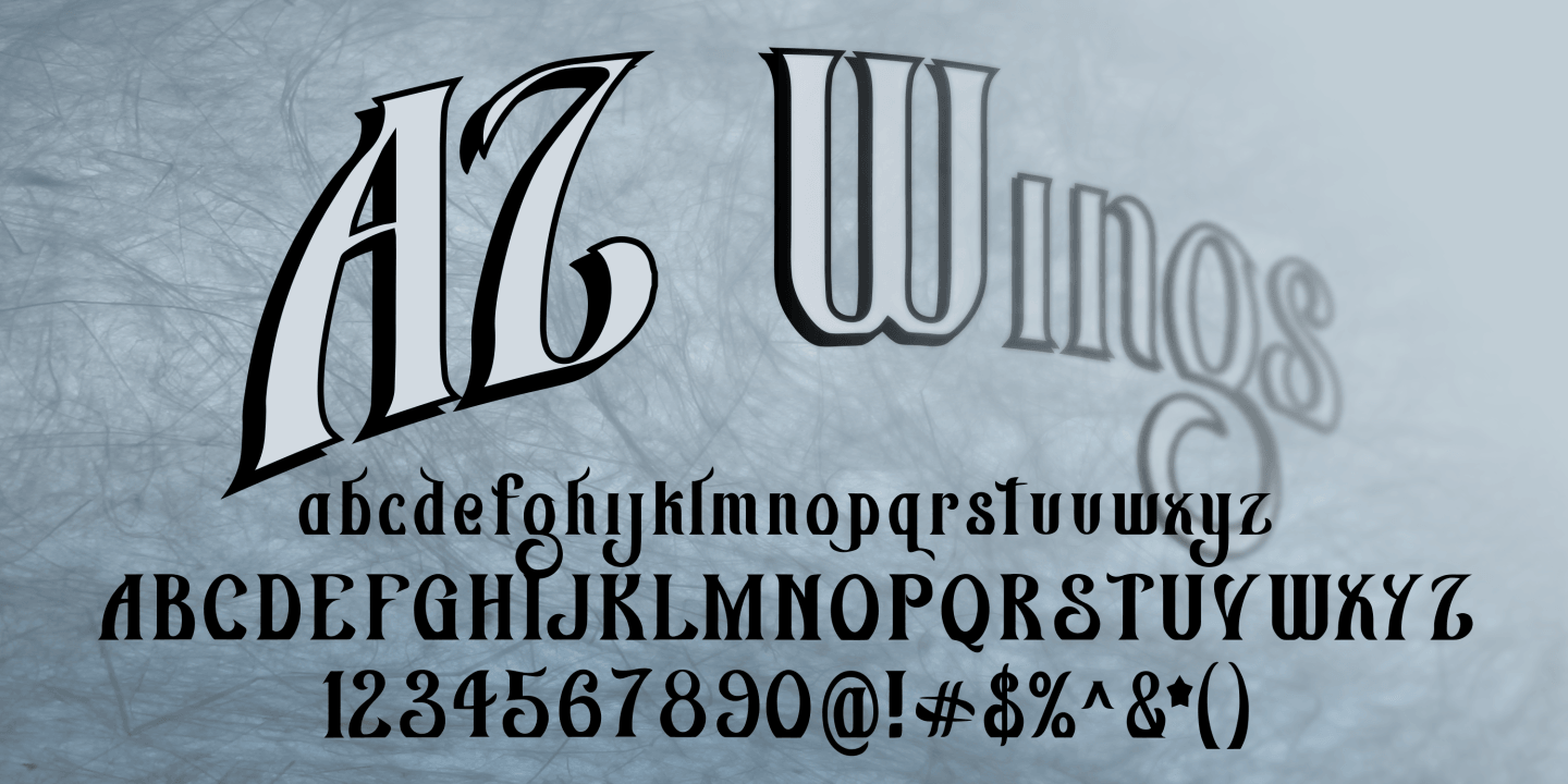 Font AZ Wings