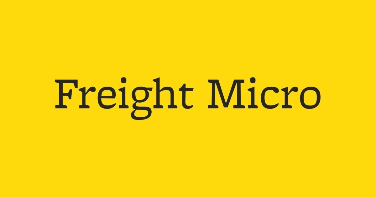 Font FreightMicro Pro