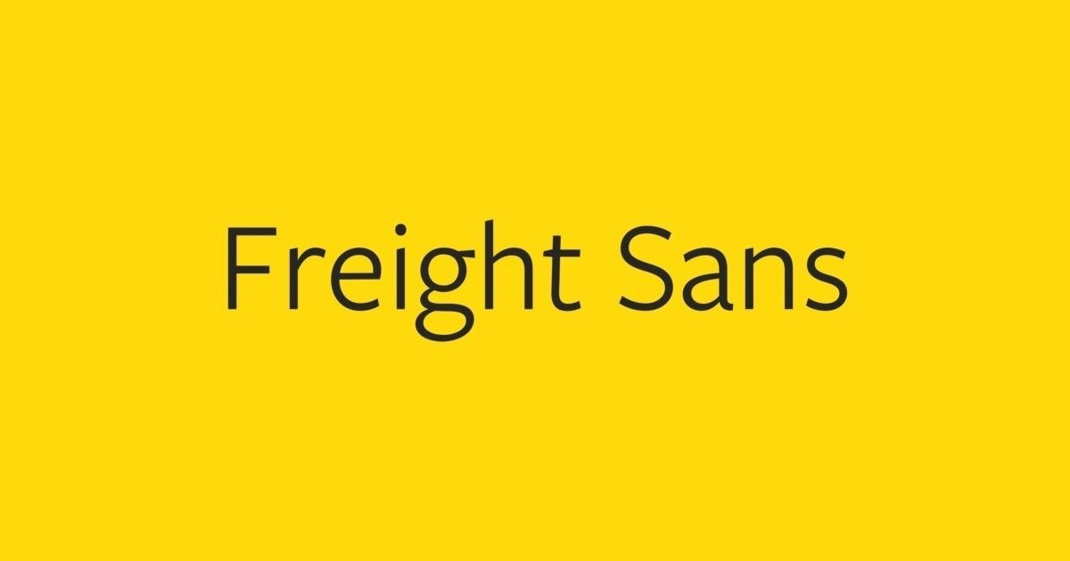 Font Freight Sans