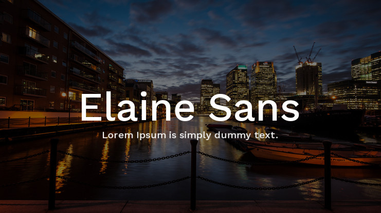 Font Elaine Sans