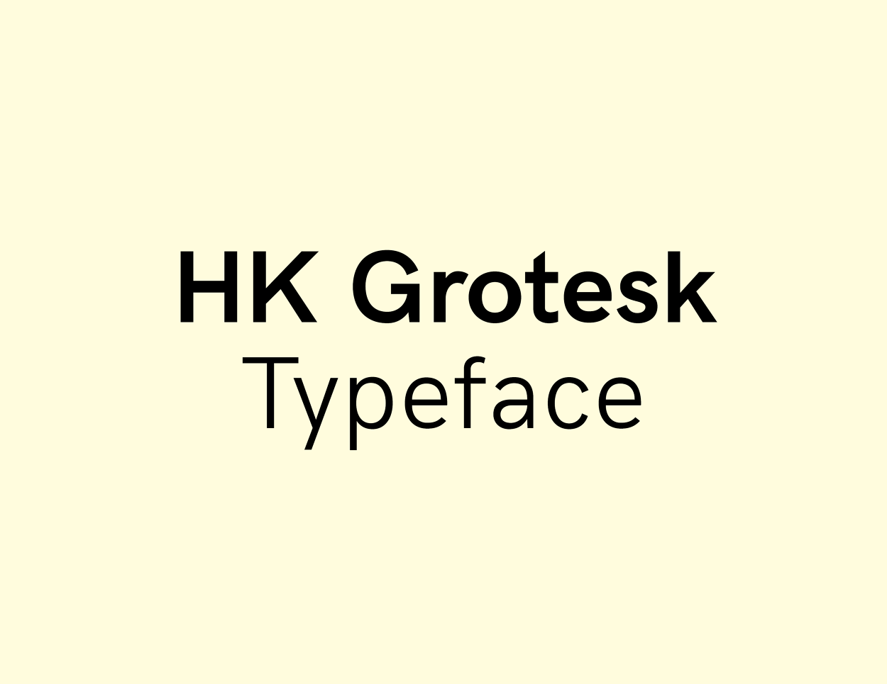 HK Grotesk