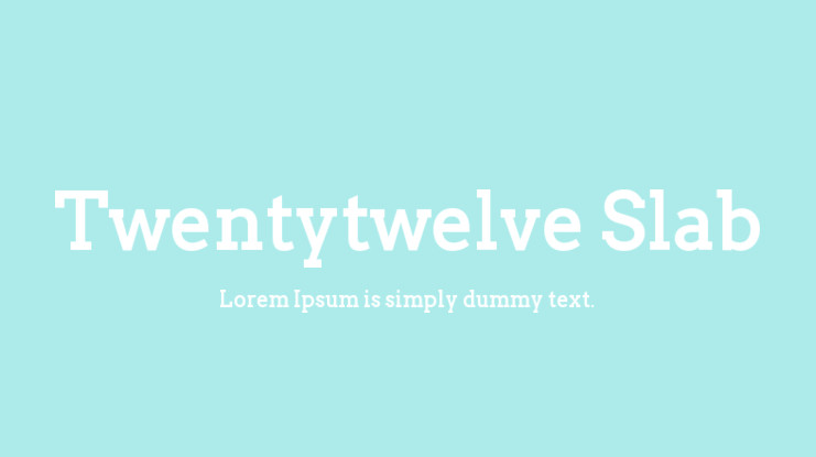 Font Twentytwelve Slab