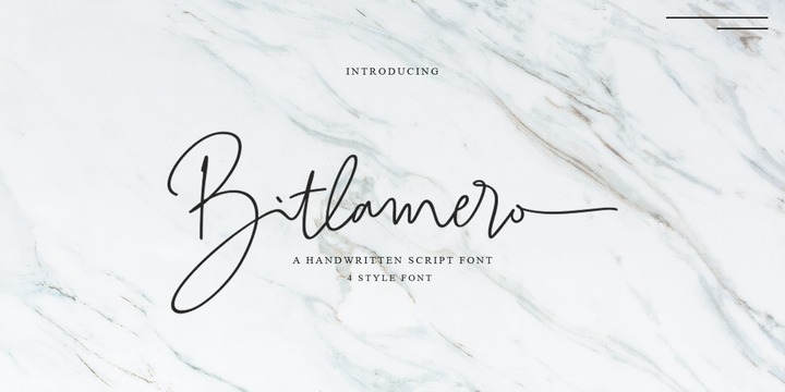 Font Bitlamero Script
