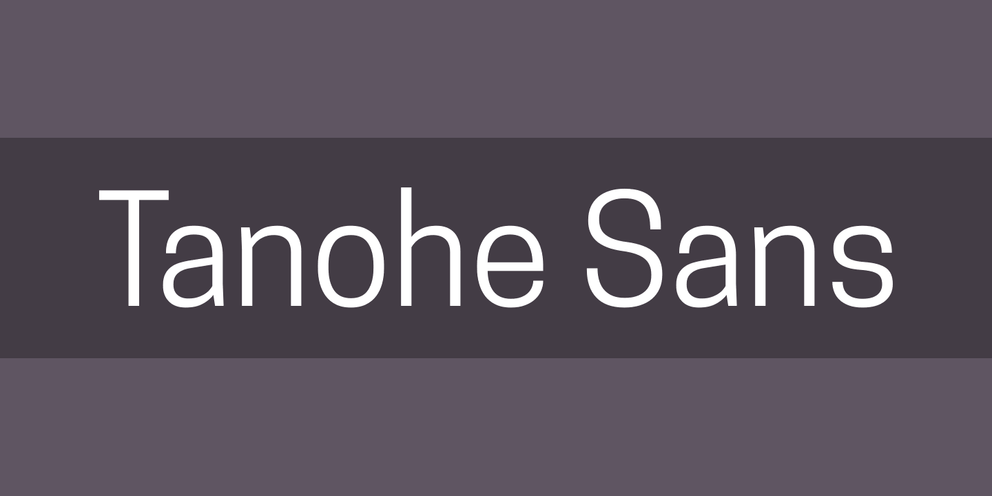 Font Tanohe Sans
