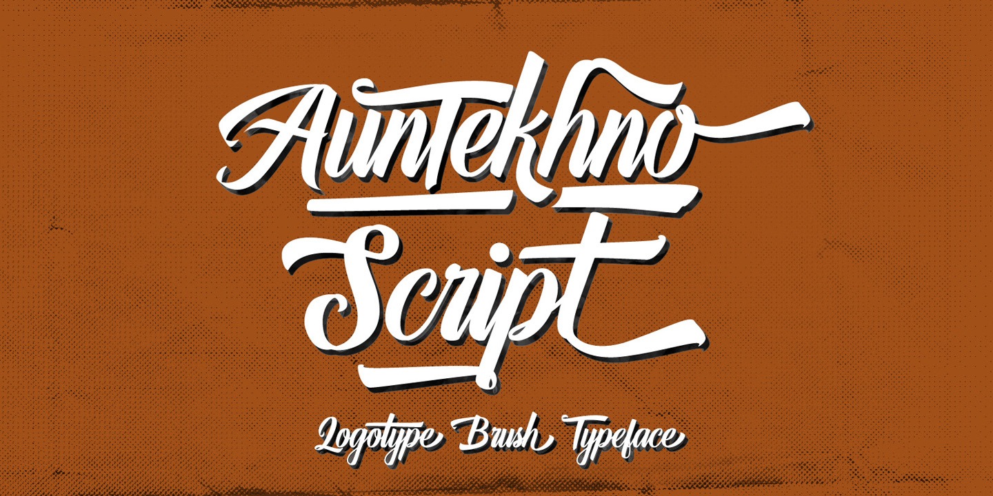 Font Auntekhno Script