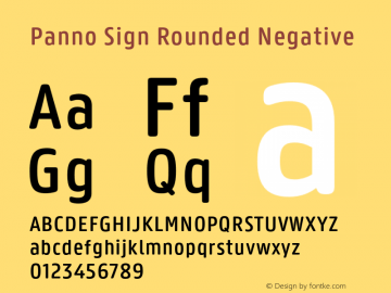 Font Panno Sign