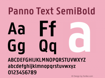 Font Panno Text