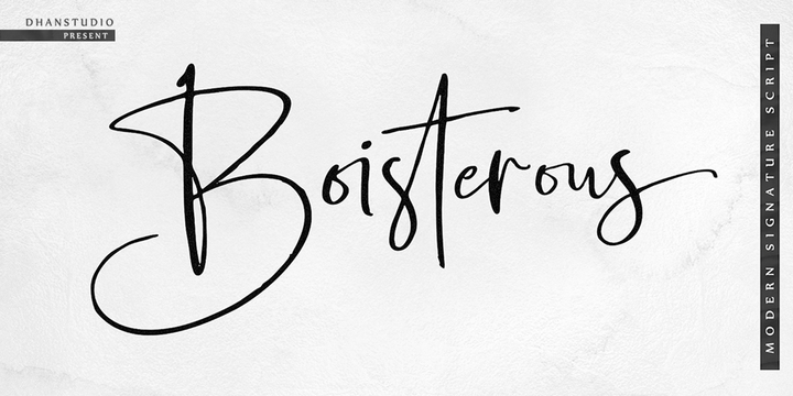 Font Boisterous Script