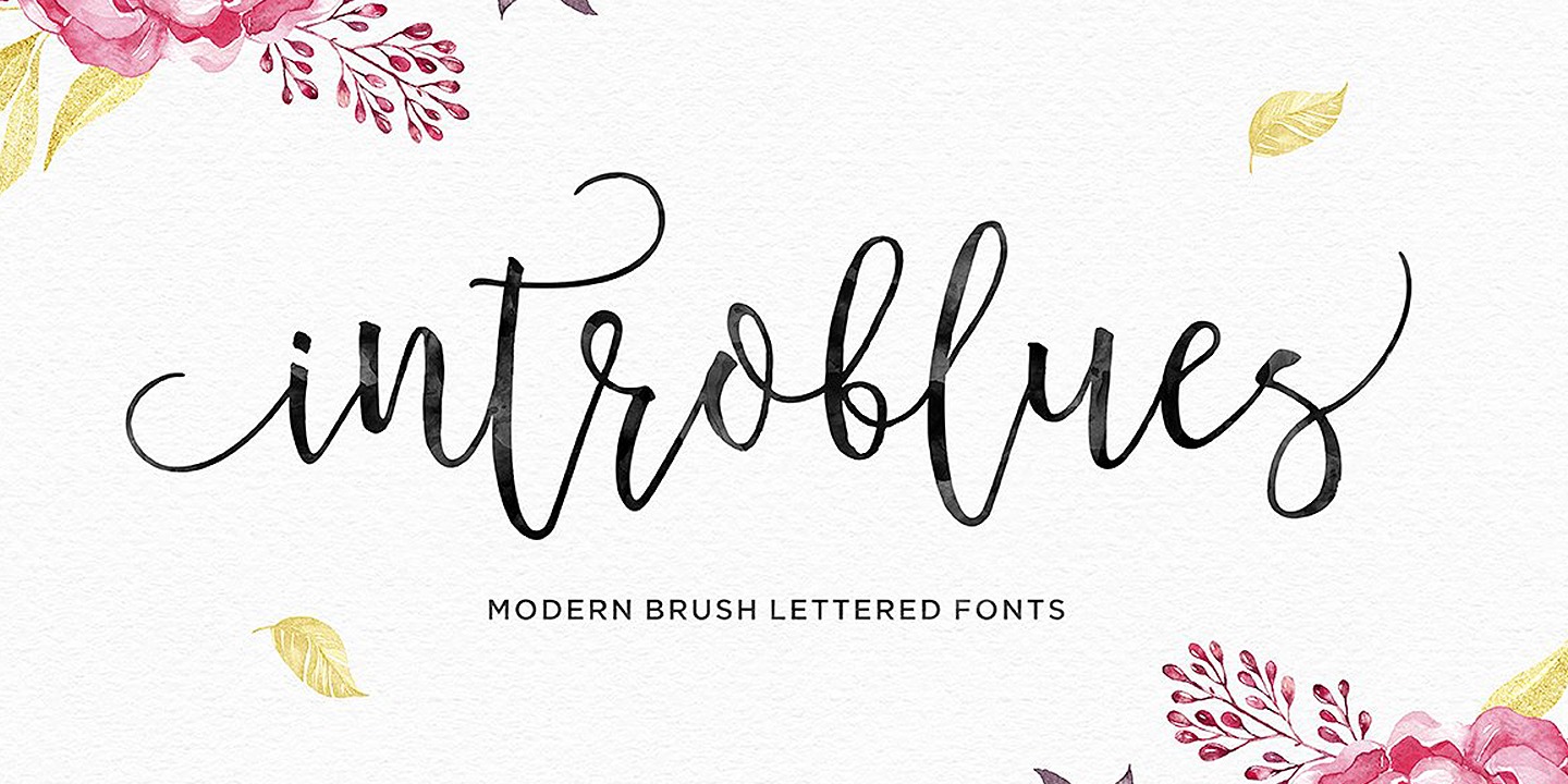 Font Introblues Script
