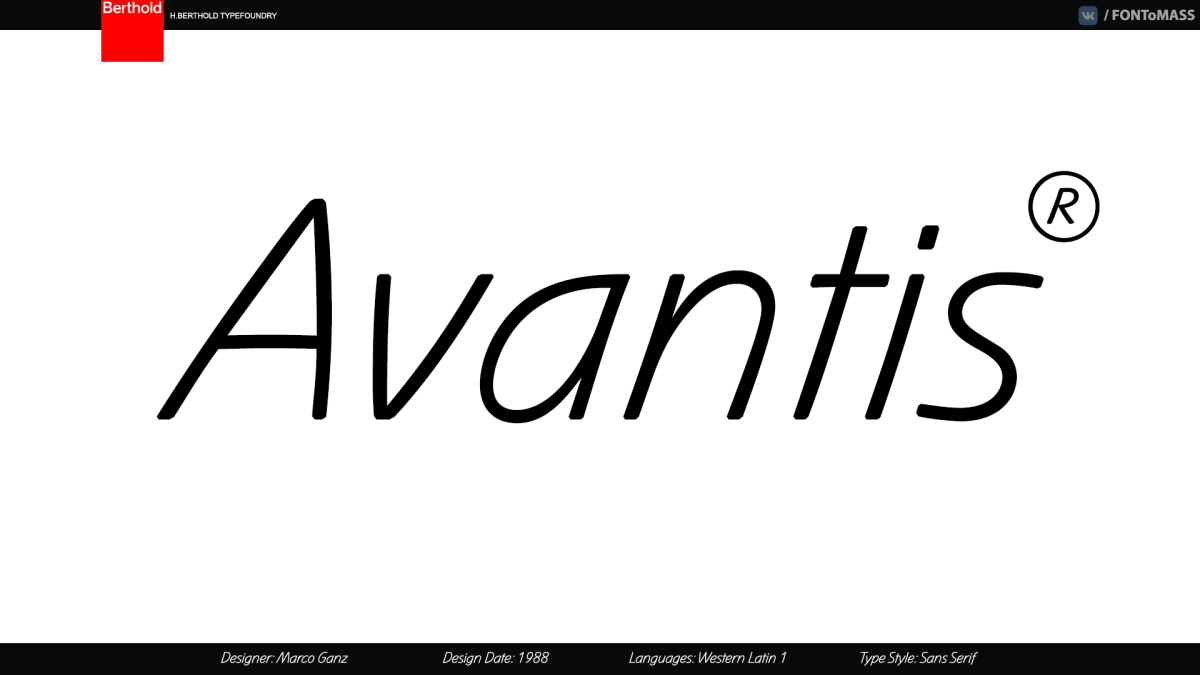 Font Avantis BQ