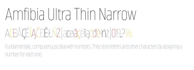 Font Amfibia Narrow