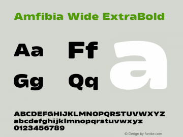 Font Amfibia Wide