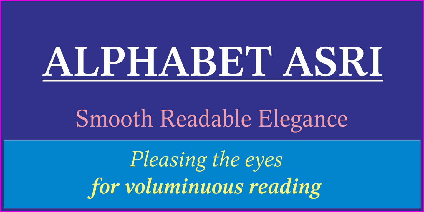 Font Alphabet Asri