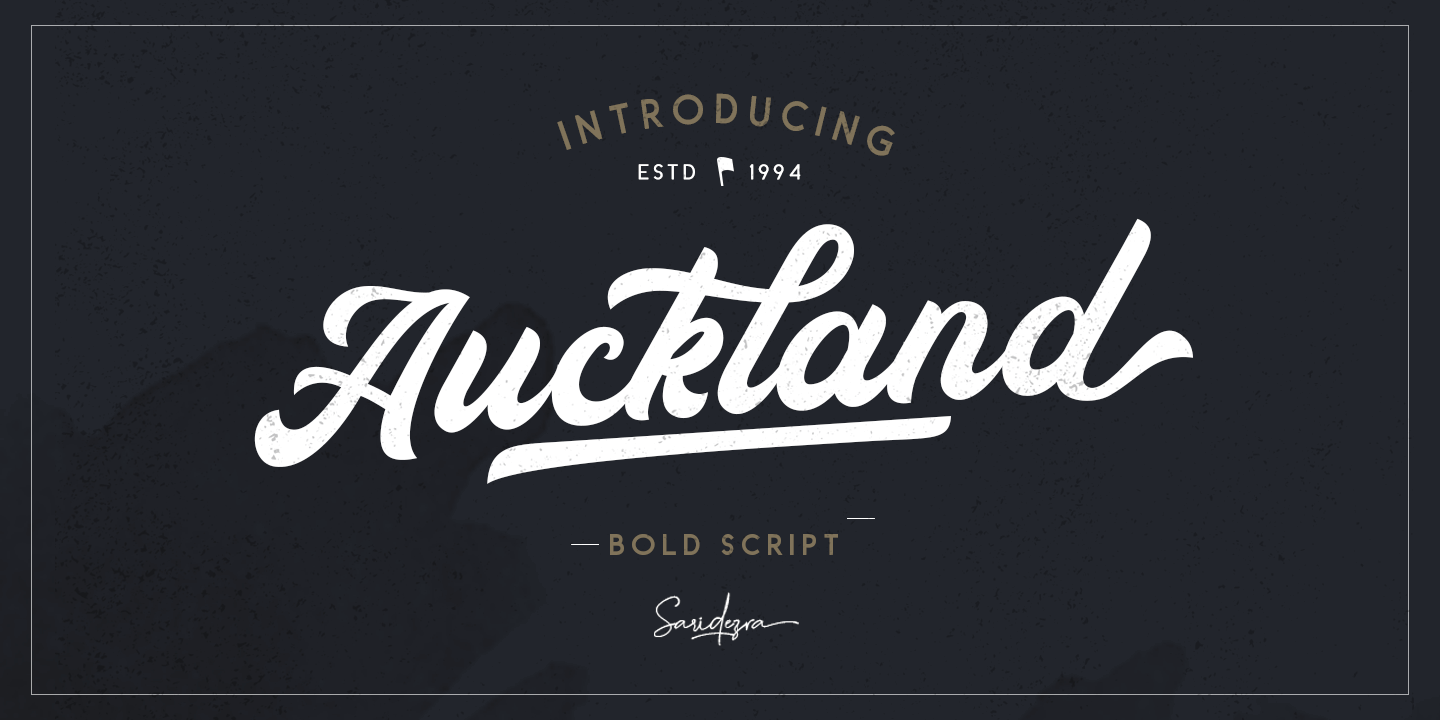 Font Auckland Script