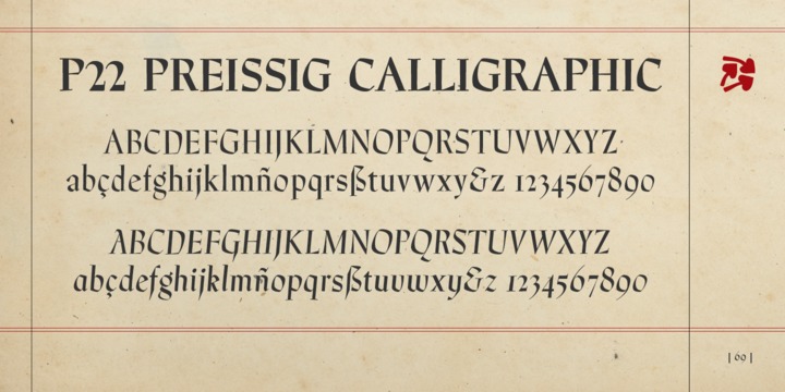 P22 Preissig Calligraphic