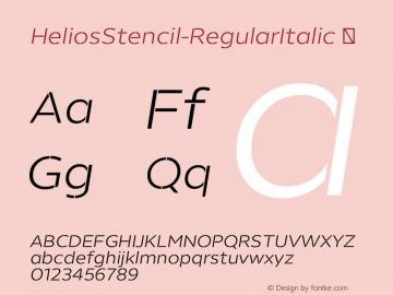 Font Helios Stencil