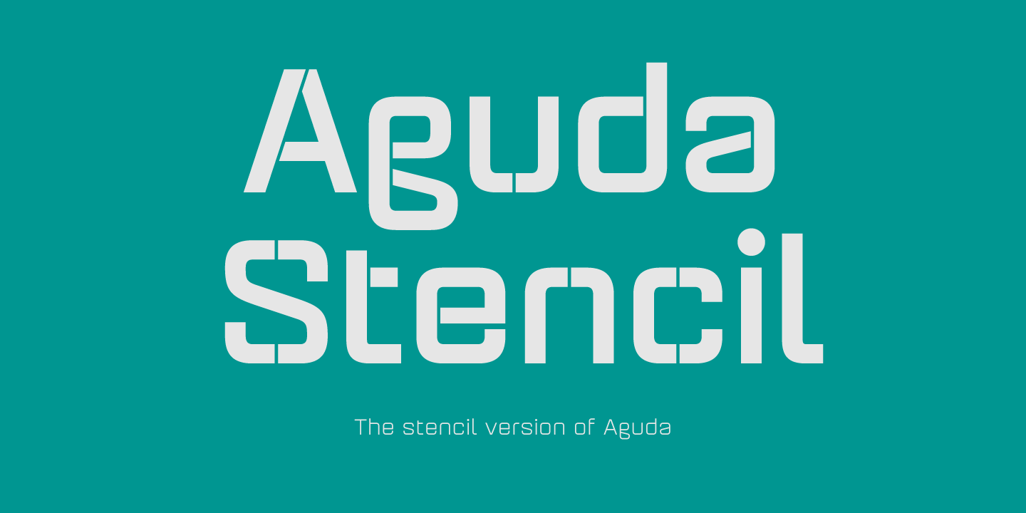 Font Aguda Stencil