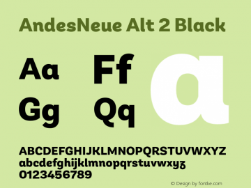 Font Andes Neue Alt 2