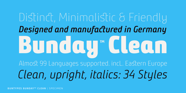 Font Bunday Clean Up