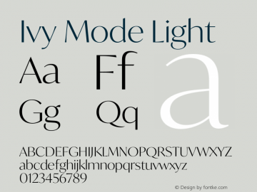 Font Ivy Mode