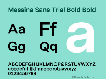 Font Messina Sans