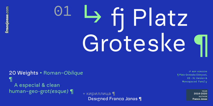 Font Platz Grotesk