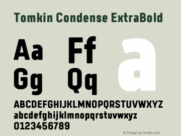 Font Tomkin Condense