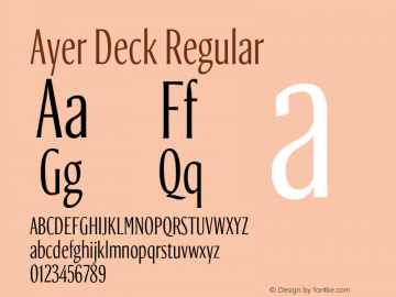 Font Ayer Deck