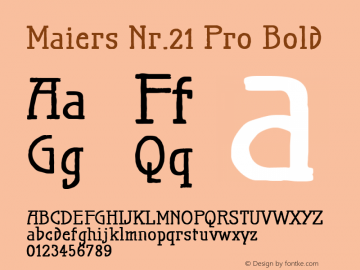 Font Maiers Nr.21 Pro