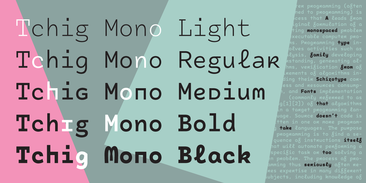 Font Tchig Mono