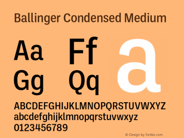 Font Ballinger Condensed