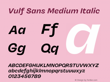 Font Vulf Sans